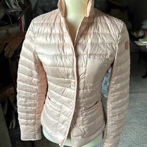 Gorgeous light pink eiderdown jacket from Trussardi.
